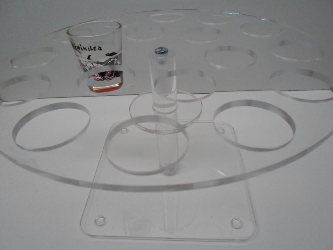 Shot Glass Serving Stand Holds 18 Glasses Acrylic Bar Etsy