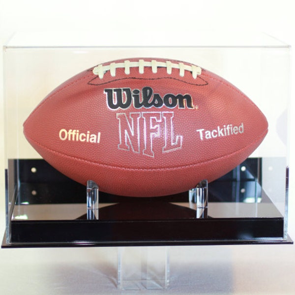 Football display case mirror back full size 85% UV filtering