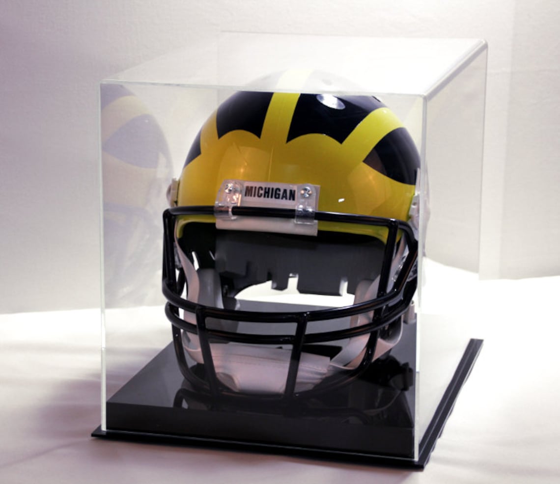 Football helmet display case full size memorabilia 85 UV Etsy