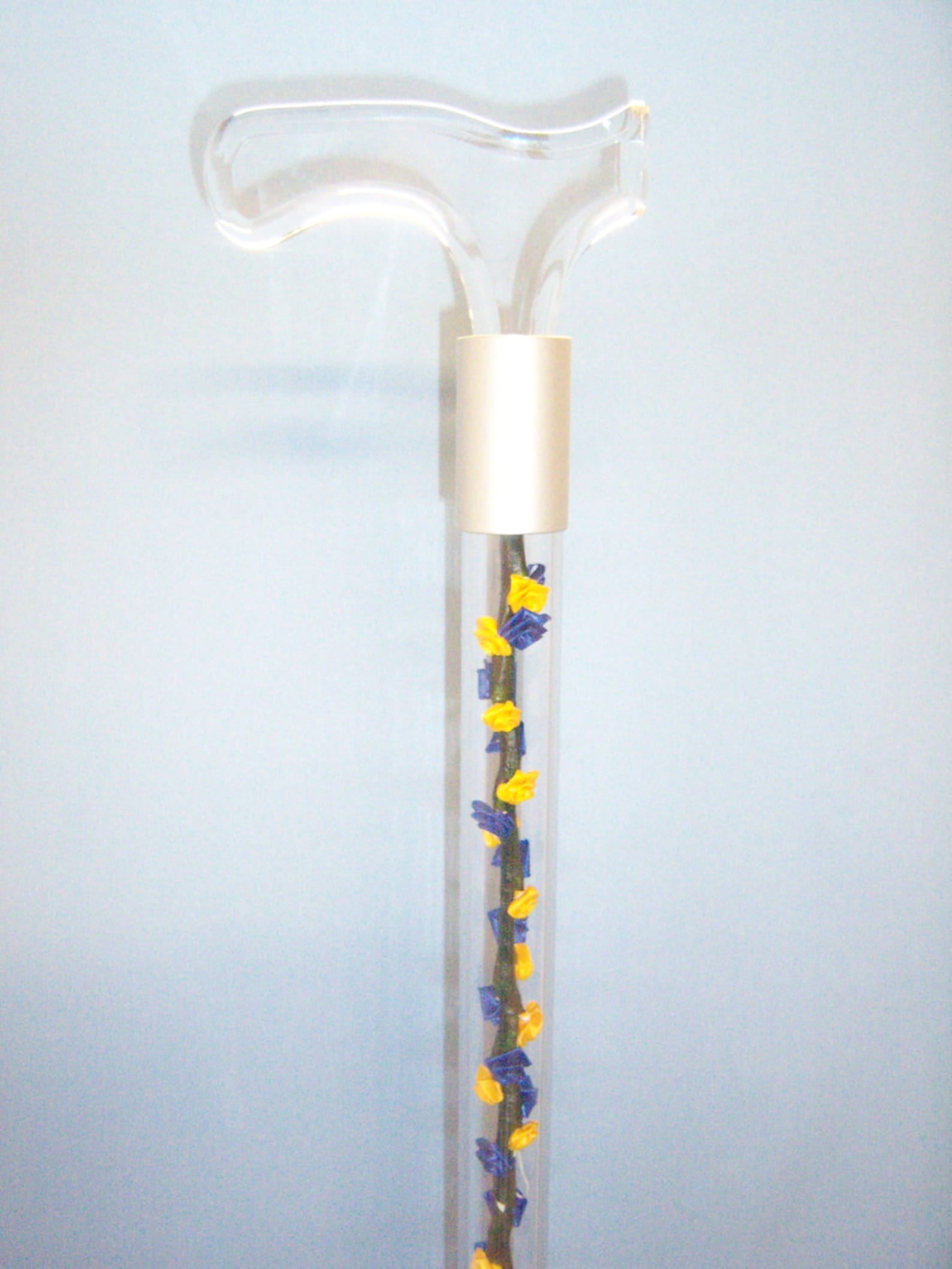 Two Elegant Designer Walking Canes with colorful silk roses. Etsy