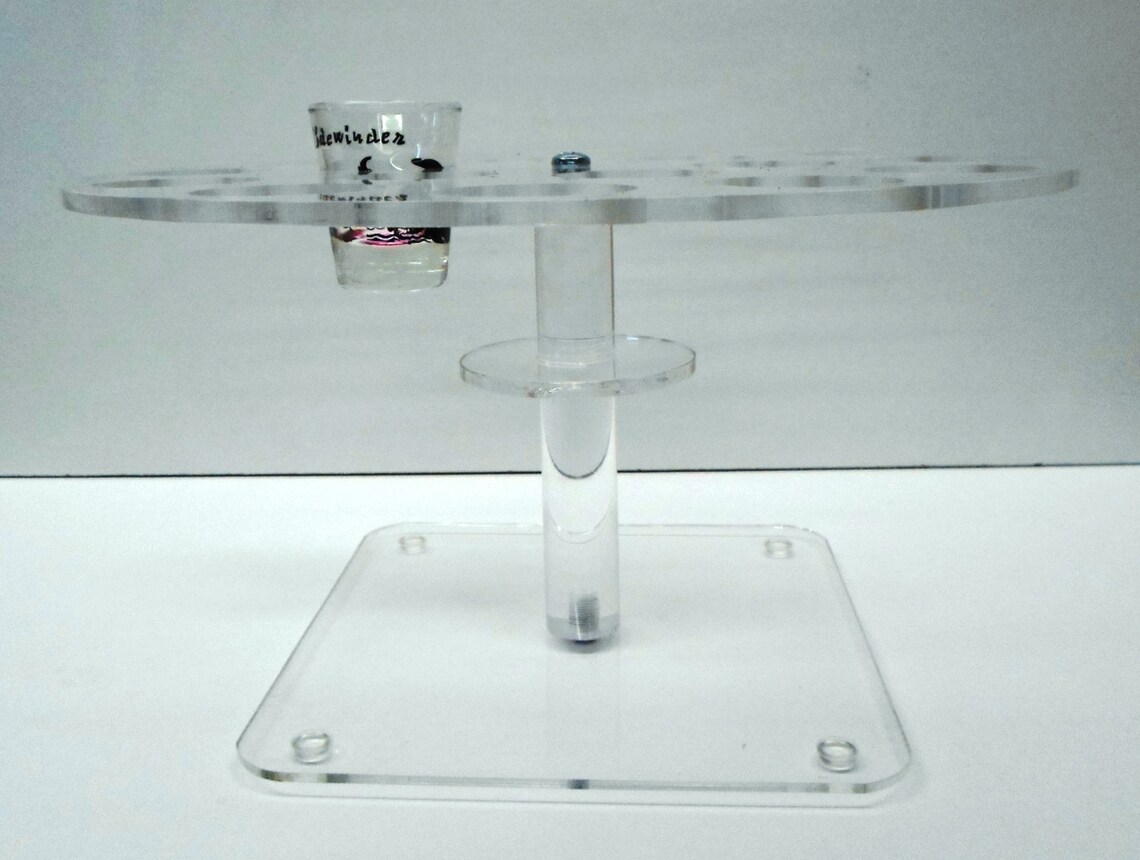 Shot Glass Serving Stand Holds 18 Glasses Acrylic Bar Etsy