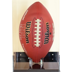 Football display case Vertical Wall Mount full size 85% UV filtering acrylic memorabilia collectible showcase