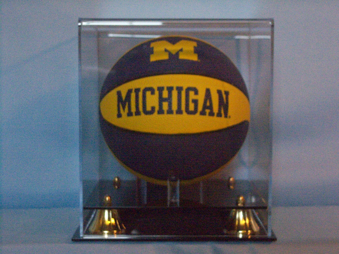 MINI Basketball Case With a Two Tier Gold Riser Base With Pegs Etsy