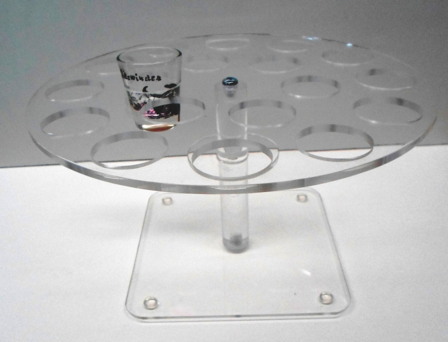 Shot Glass Serving Stand Holds 18 Glasses Acrylic Bar Etsy