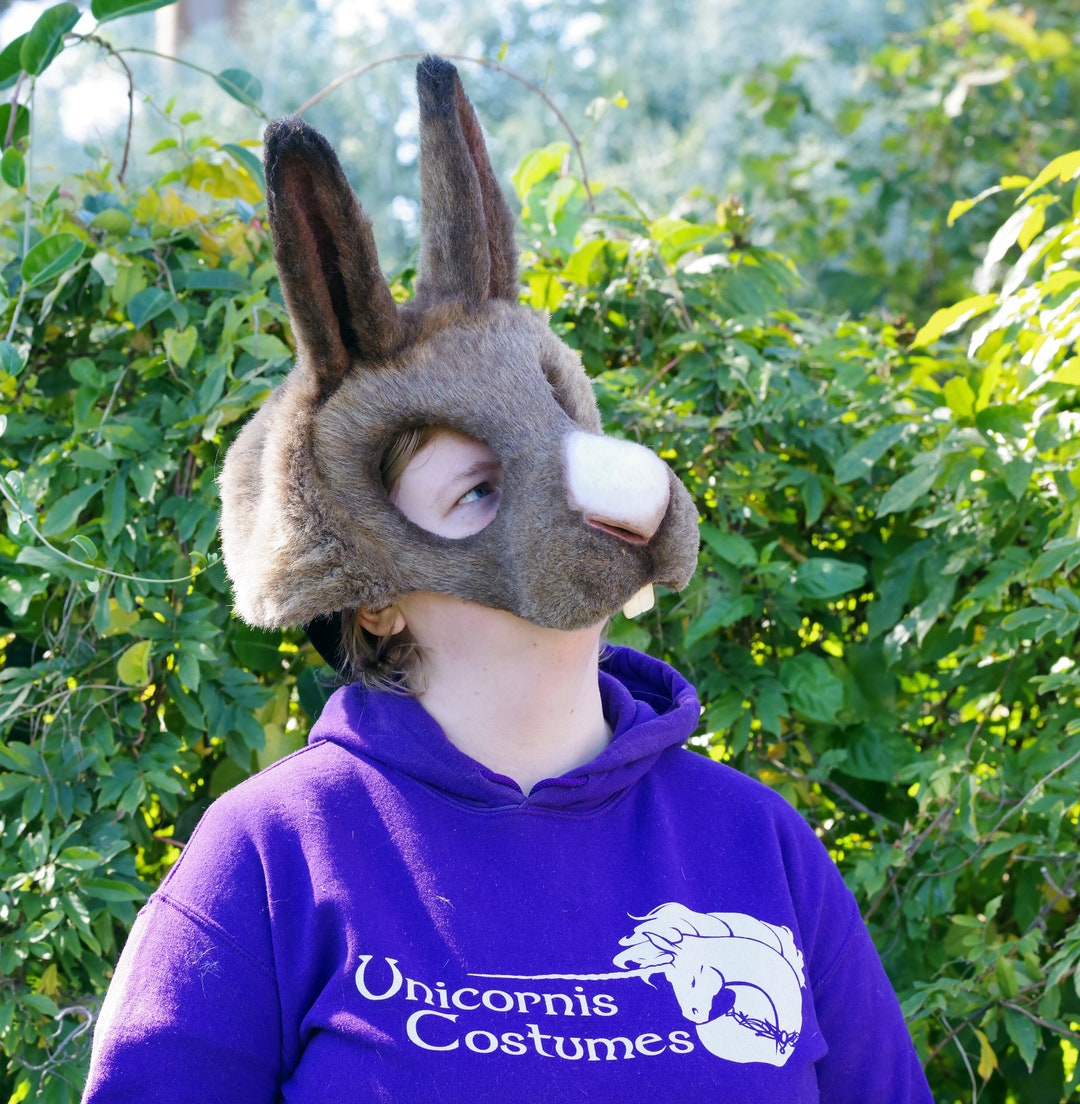 White Nosed Brown Bunny Realistic LARP Therian Mask - Etsy