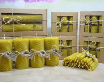 Beeswax Candles in Box, Variations
