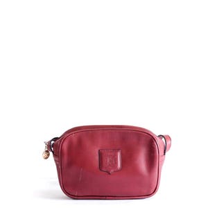 Vintage Celine burgundy leather crossbody bag