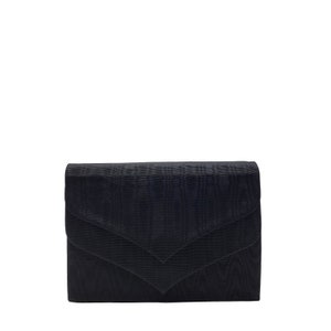 Pochette noire vintage rare à double rabat Yves Saint Laurent