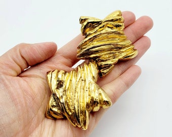 Massive Vintage Christian Lacroix Harz Ohrringe, Vintage Kostüm Ohrringe, Vintage Ohrringe, Vintage Schmuck zum Verkauf, Vintage Schmuck