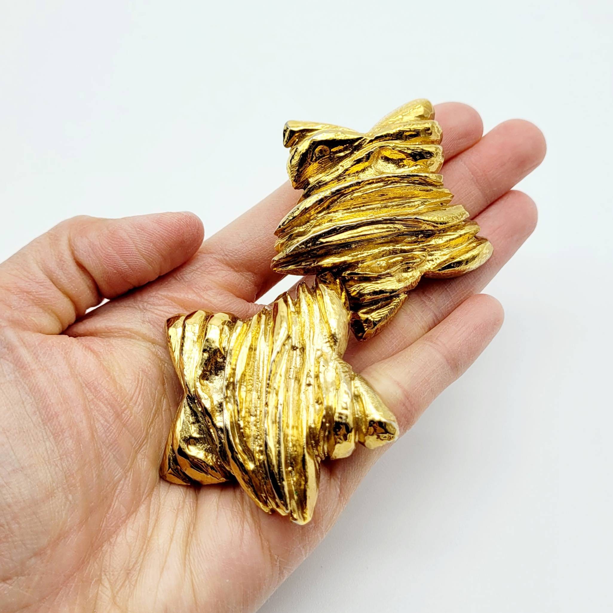 Massive Vintage Christian Lacroix Resin Earrings, Vintage Costume