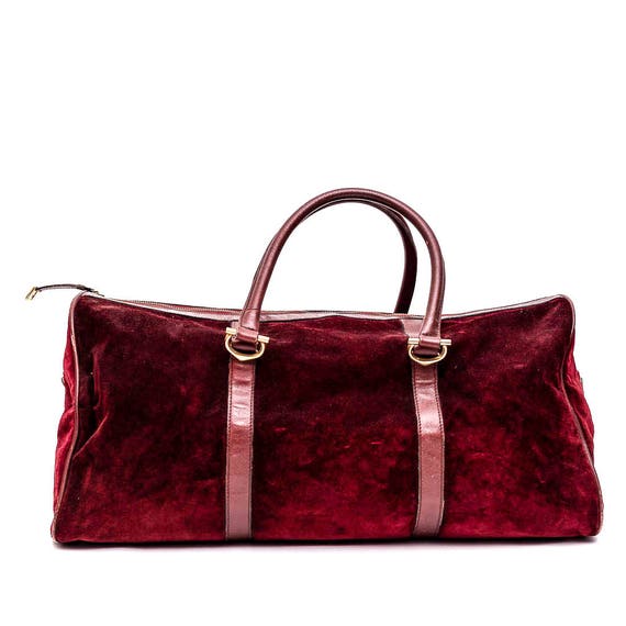 Vintage Cartier burgundy travel bag 