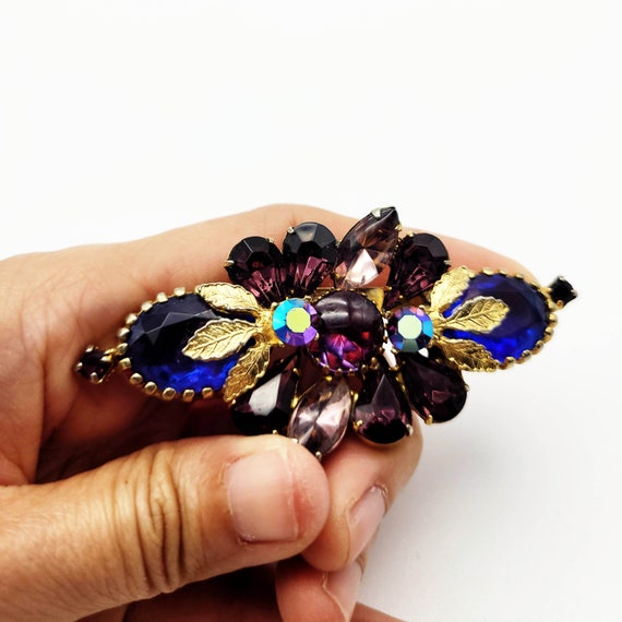 Broche Fantaisie Vintage En Forme De Fleur | État D'occasion Avec Quelques Signes D'usure
