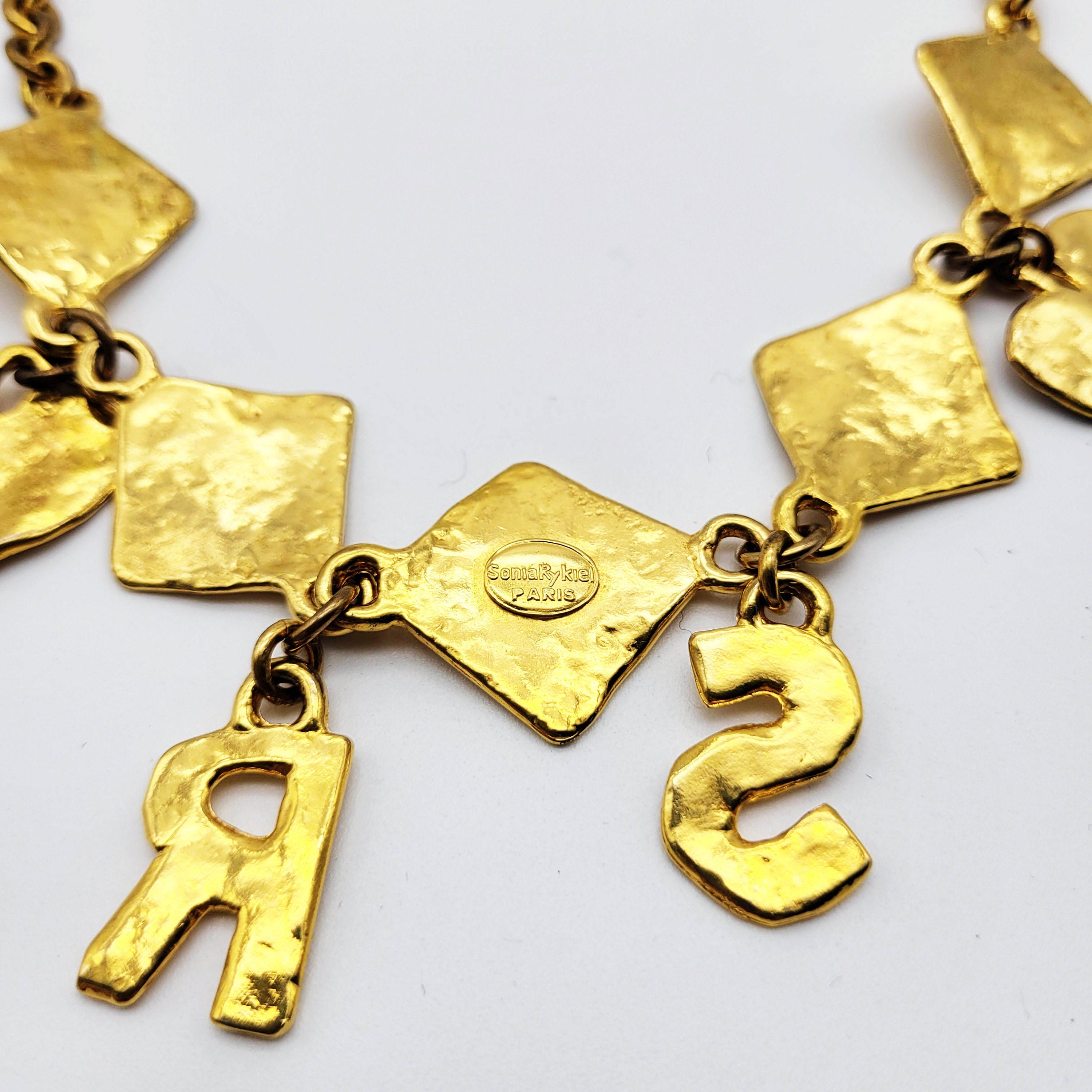 SONIA RYKIEL Vintage Gold Plated With Faux Pearl Pendant