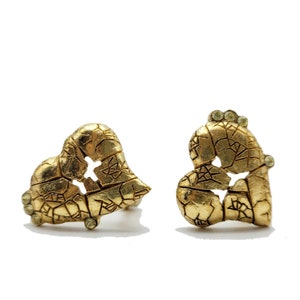 Vintage Christian Lacroix heart earrings, statement earrings