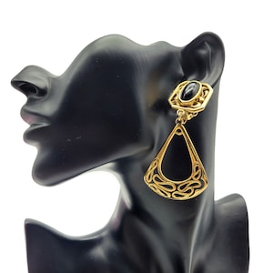 Vintage dangle earrings Jean-Louis Scherrer, vintage costume earrings, vintage earrings, vintage jewelry for sale, Paris jewelry