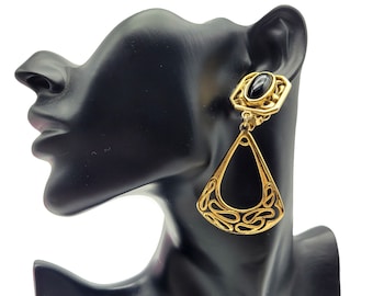 Vintage dangle earrings Jean-Louis Scherrer, vintage costume earrings, vintage earrings, vintage jewelry for sale, Paris jewelry