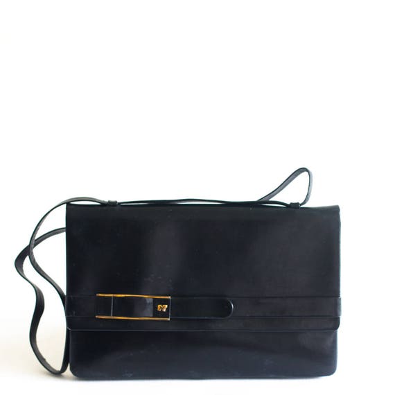 Vintage Nina Ricci black leather bag