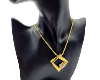 Vintage pendant necklace Yves Saint Laurent, YSL necklace, collectible jewelry, gift for her, unique jewelry