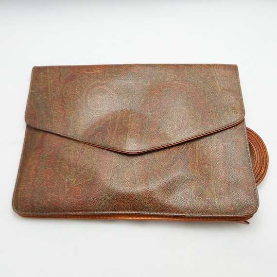 Vintage ETRO paisley canvas crossbody bag, Italia… - image 1