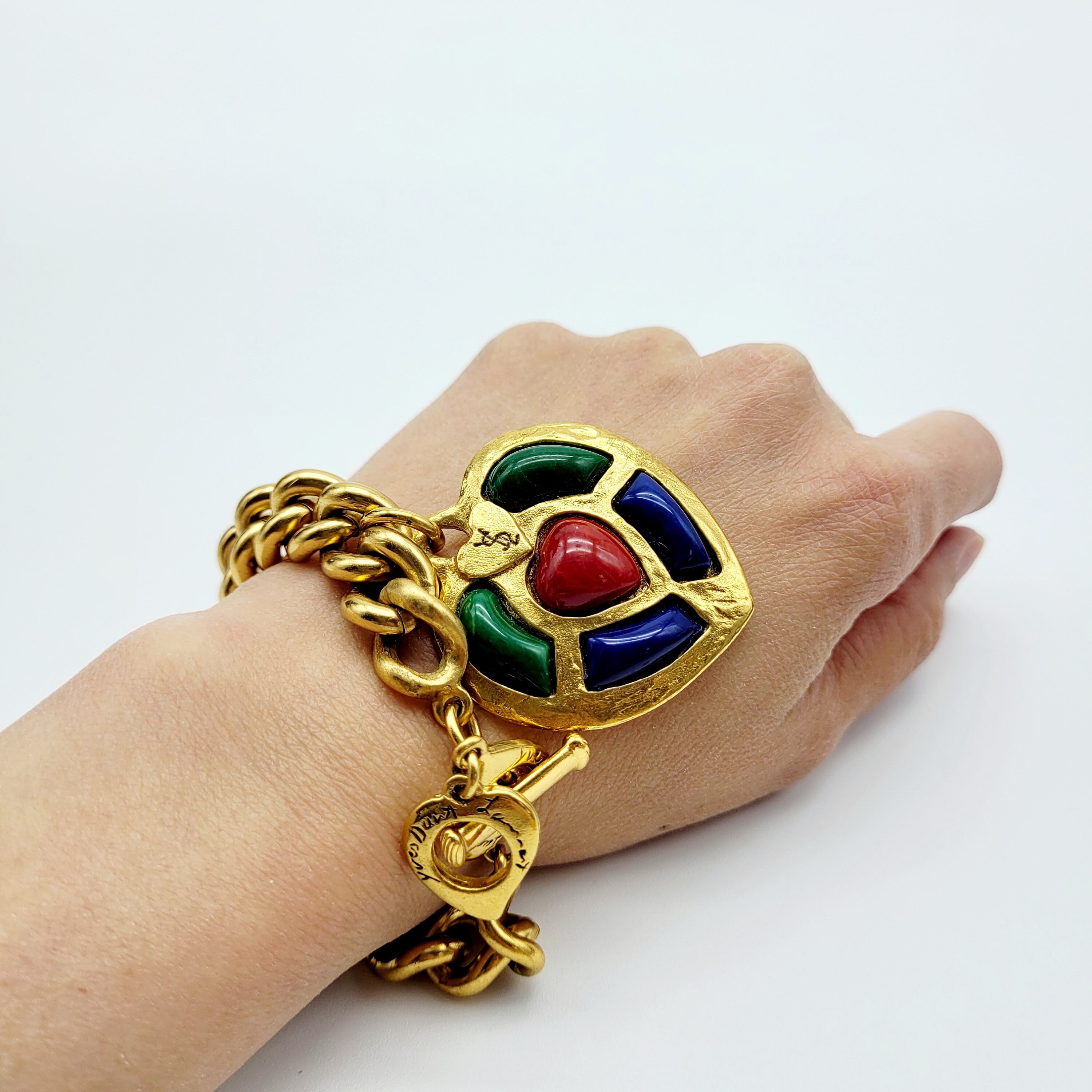 極美品 Yves Saint Laurent ブレスレット ハート ヴィンテージ il_fullxfull.3095620855_4c1s.jpg