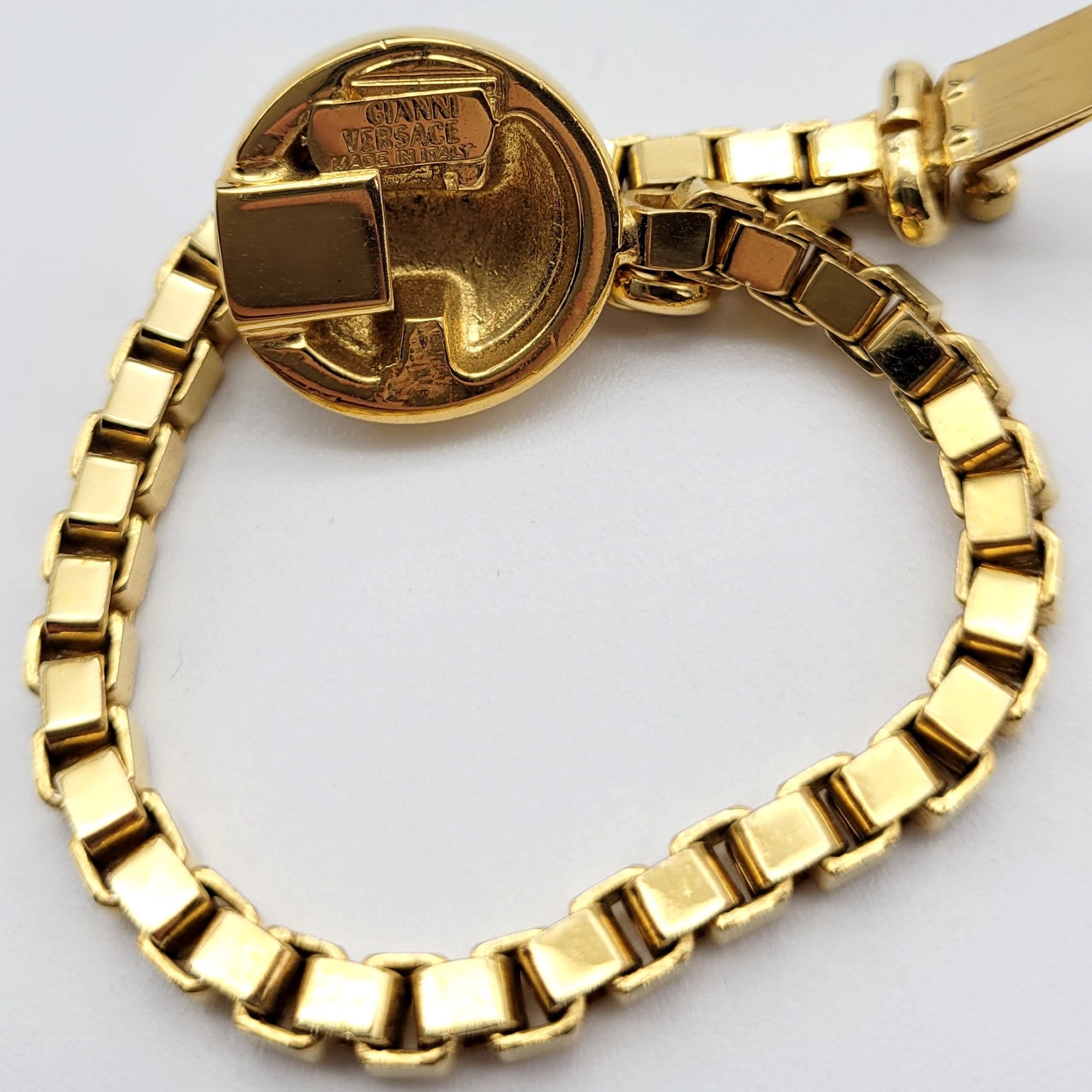 Vintage Gianni Versace Goldtone Medusa Head Bracelet, Gift for Her