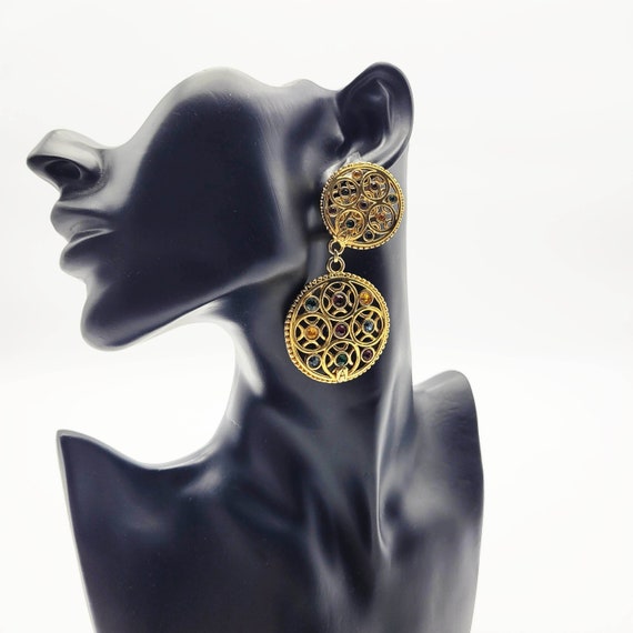 Boucles D'oreilles Vintage Alexandre De Paris - Étoiles - Haute Couture Française - Occasion