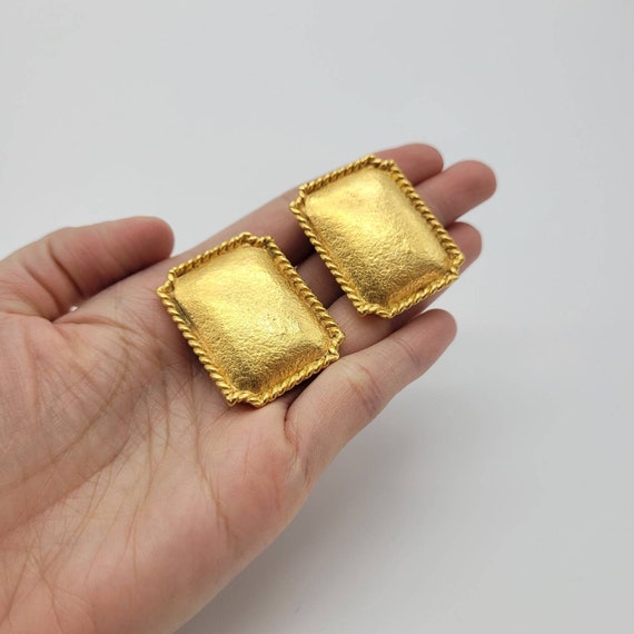 Boucles D'Oreilles Vintage Carven - Fermoir Clip - Bijou Rétro Élégant
