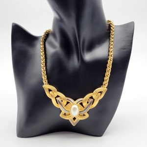 Vintage LANVIN chunky goldtone necklace