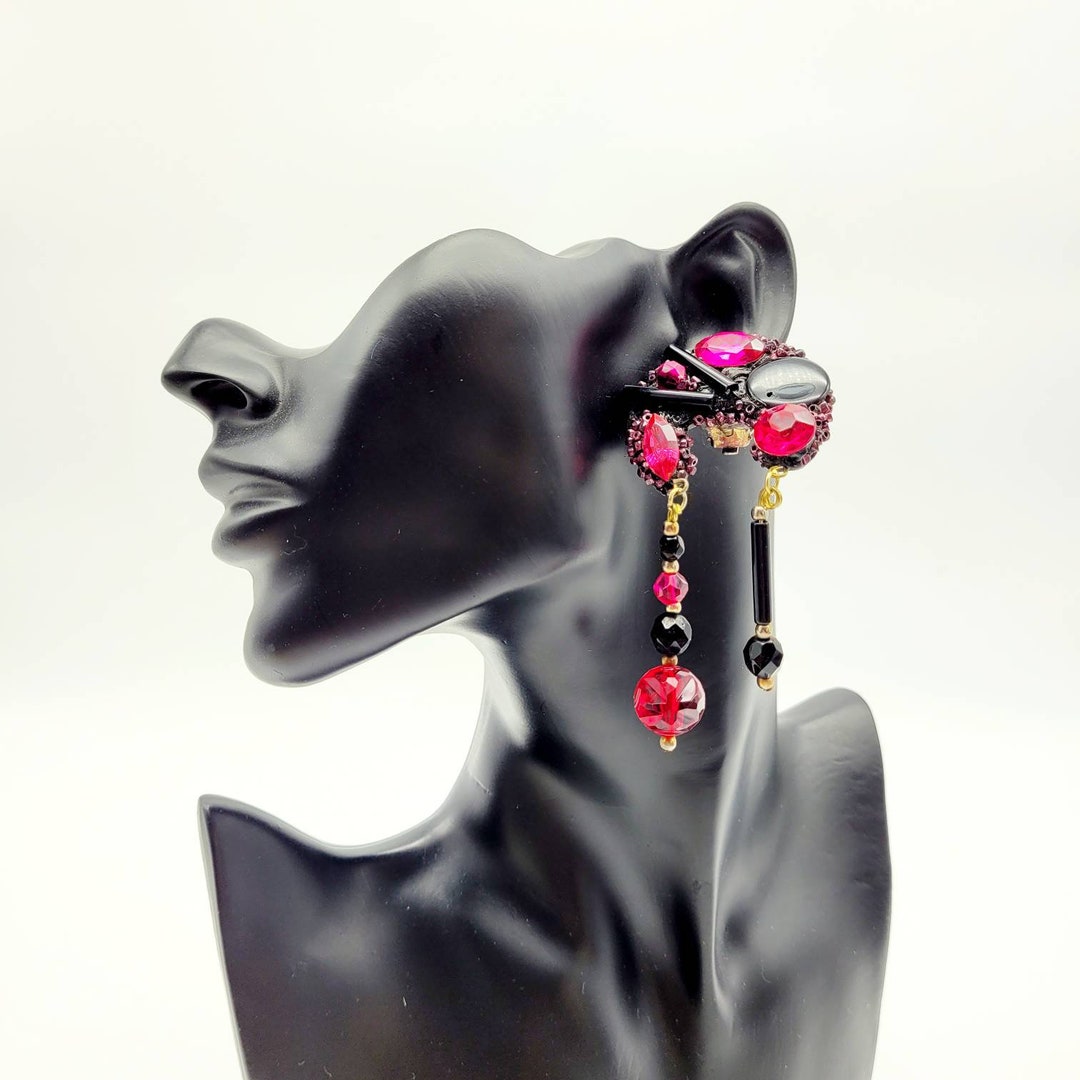Boucles D'oreille Jacky De G Paris - Signées - Occasion En Bon état