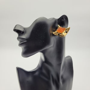 Vintage resin earrings Frederic Volle in orange, unique earrings, vintage earrings, summer earrings, statement earrings