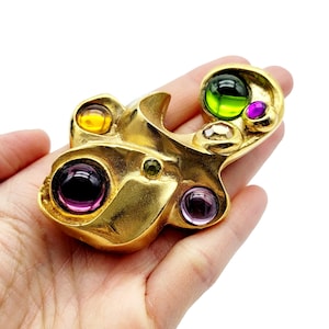 Vintage Jacky De G colorful resin brooch