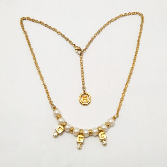 Vintage Givenchy necklace, designer necklace, cos… - image 2