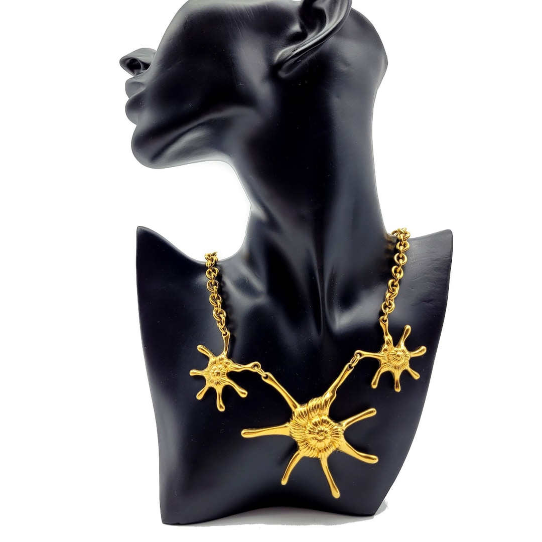 Collier Fantaisie Vintage Signé Guy Laroche – Ancien – Occasion – Bijou De Créateur