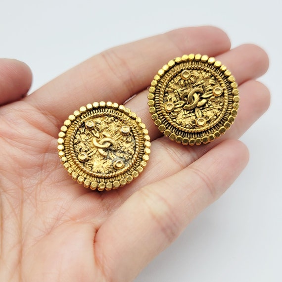 Buy Vintage Chanel Earrings Statement Earrings Online in India Etsy