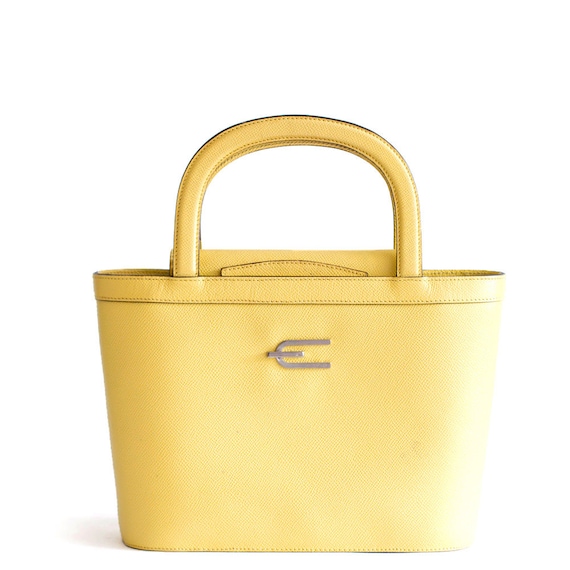 Vintage Etro Yellow Leather Crossbody Bag 