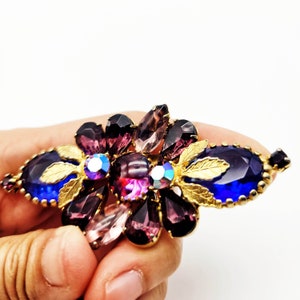 Vintage couture flower brooch, gift for her, haute couture, french design