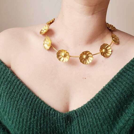 Vintage Kenzo Flower Motif Necklace Gift for Her Etsy Israel