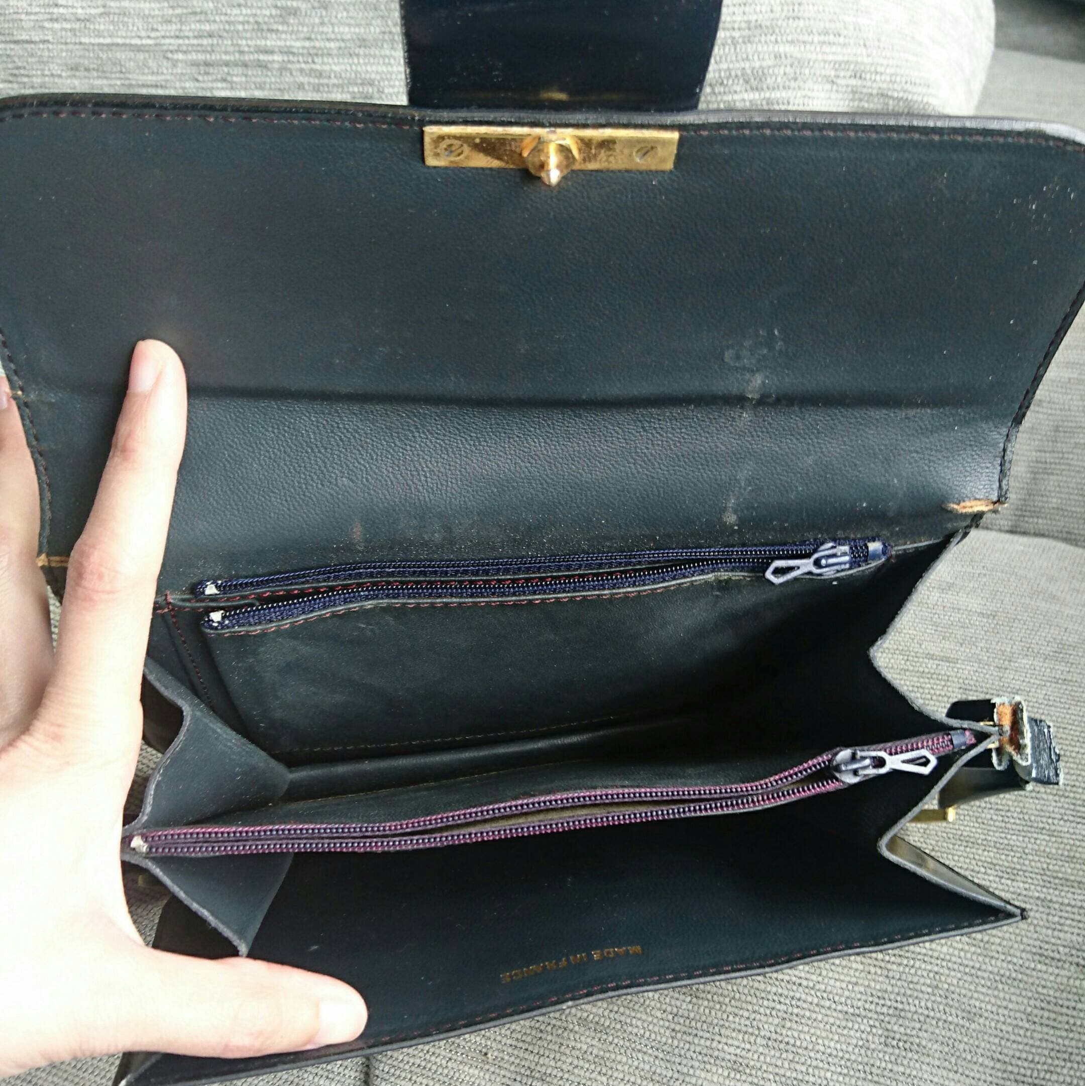 Sac à Main Vintage Lanvin Des Années 90/2000 - Anse Chaîne Oversize Cuir Violet