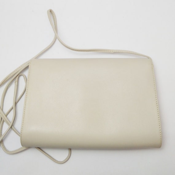 Vintage GIVENCHY Beige Leather Mini Crossbody Bag, Authentic