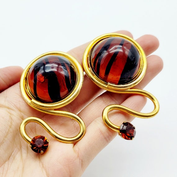 Vintage couture earrings Nina Ricci, vintage cost… - image 1