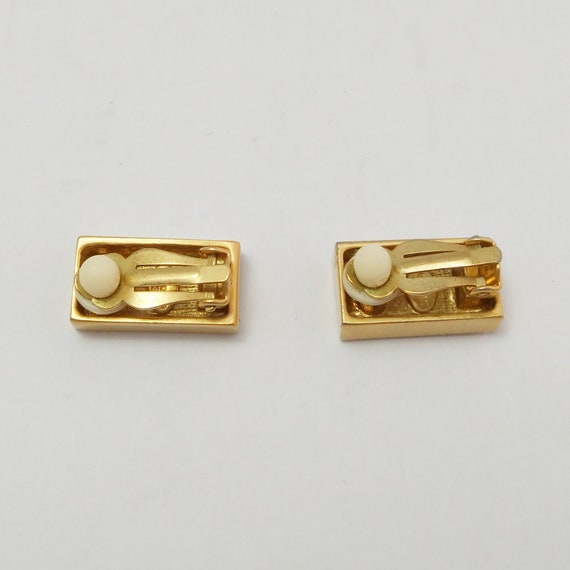 Cute vintage GIVENCHY rectangle clip earrings, Gi… - image 2