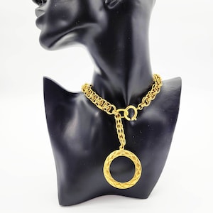 Vintage chain necklace Chanel, gift for her, costume jewelry, french design, collectible jewelry, designer jewelry