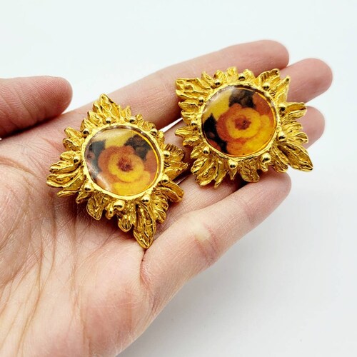 Rare Vintage Christian Lacroix Earrings, Vintage Costume Earrings