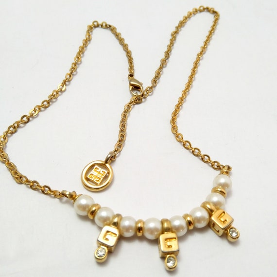 Vintage Givenchy necklace, designer necklace, cos… - image 4