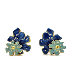 Flower earrings Jean-Louis Scherrer, vintage costume earrings, vintage earrings, vintage jewelry for sale, costume jewelry, Paris jewelry