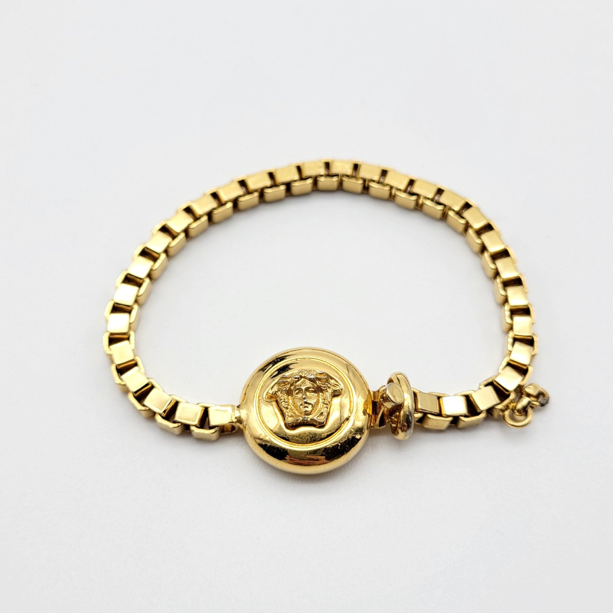 VINTAGE GIANNI VERSACE GOLD Medusa bracelet about 20cm