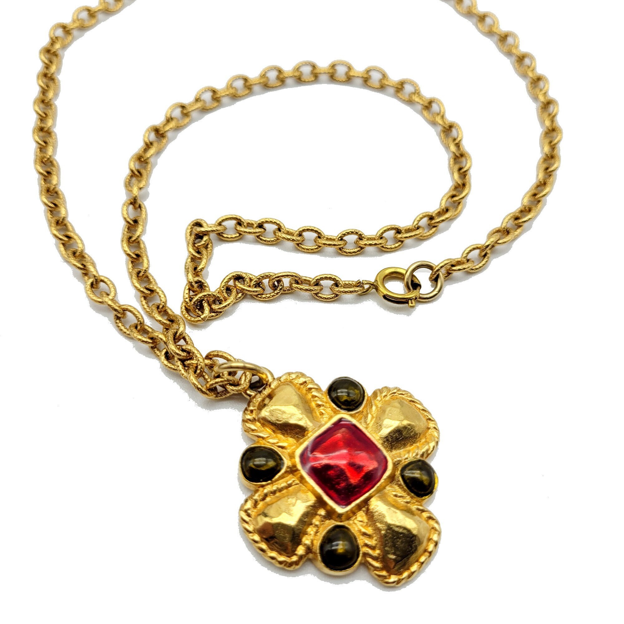 Collier Haute Couture Jacques Esterel - Bijou Vintage En Métal Doré, Occasion
