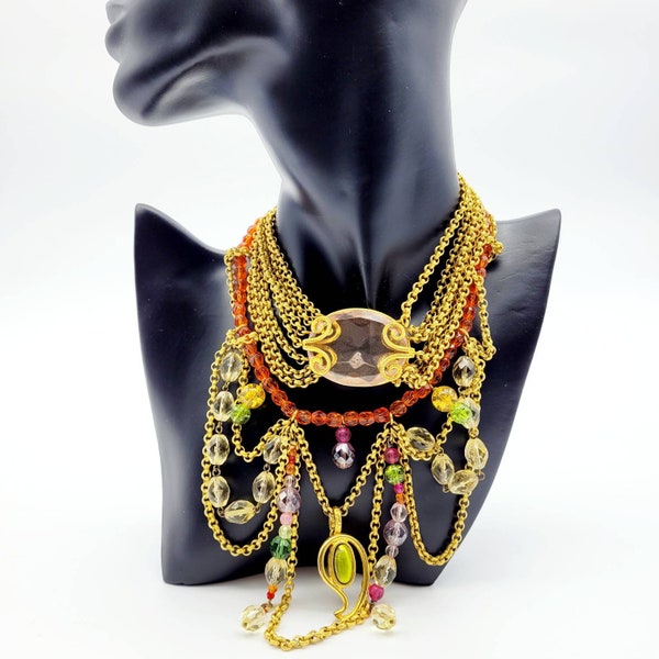 Spectacular vintage Philippe Ferrandis choker necklace