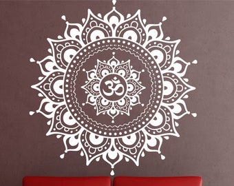 Mandala Wall Decal mandala decal Yoga Om Namaste Yoga decor Wall Vinyl Decal lotus Interior Home Decor meditation mandala wall art wall