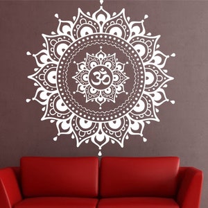 Mandala Wall Decal mandala decal Yoga Om Namaste Yoga decor Wall Vinyl Decal lotus Interior Home Decor meditation mandala wall art wall